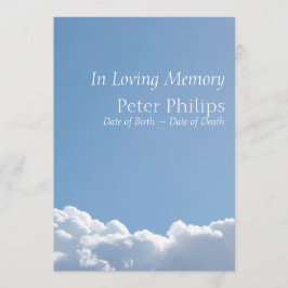 Invitación a la Invitación funeraria del Cielo Pac