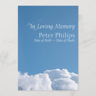 Invitación a la Invitación funeraria del Cielo Pac