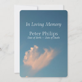 Invitación a la Invitación funeraria Face Cloud 3