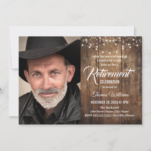 Invitación a la jubilación (Anverso)