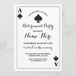 Invitación a la Jubilación con Tarjeta de Juego de