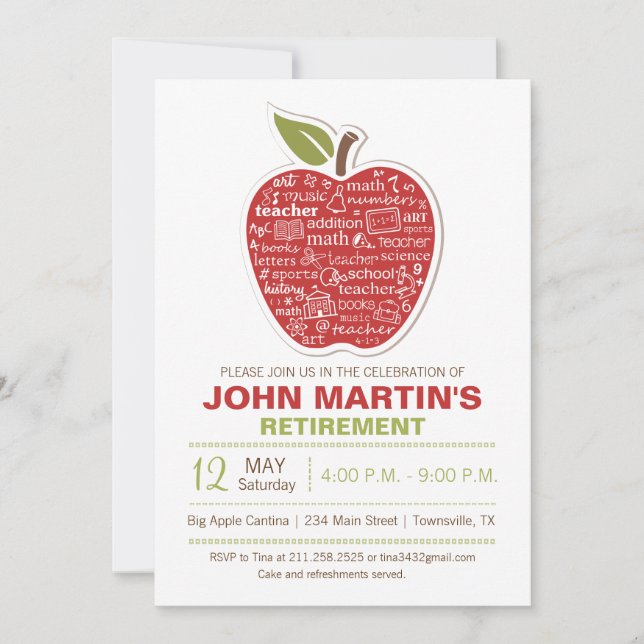 Invitación a la jubilación de Apple (Anverso)
