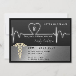 Invitación a la jubilación de enfermeras -metal ne