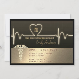 Invitación a la jubilación de enfermeras - Metálic