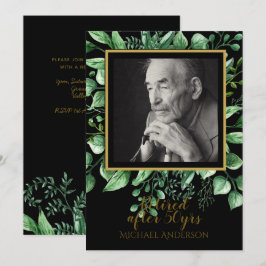 Invitación a la jubilación de FOTO Hojas de oro ne