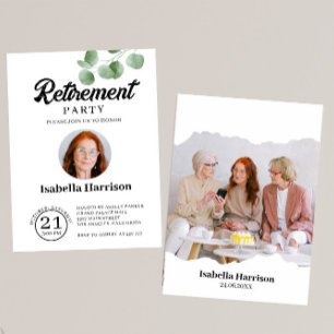 Invitación a la jubilación de fotografías de perso