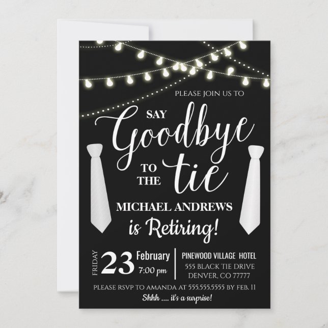 Invitación a la jubilación de hombres (Anverso)