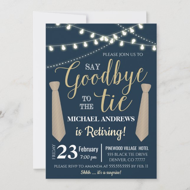 Invitación a la jubilación de hombres (Anverso)