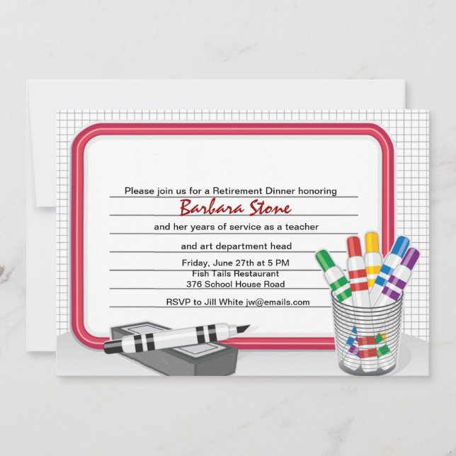 Invitación a la jubilación de la placa de borrado  (Anverso)