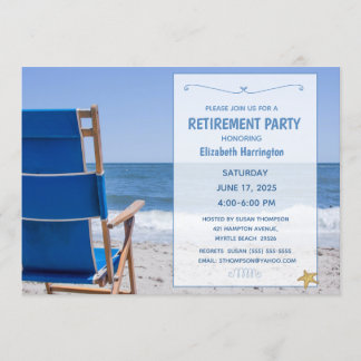 Invitación a la jubilación de la silla de playa