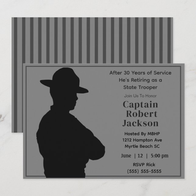 Invitación a la jubilación de los efectivos de Est (Anverso / Reverso)
