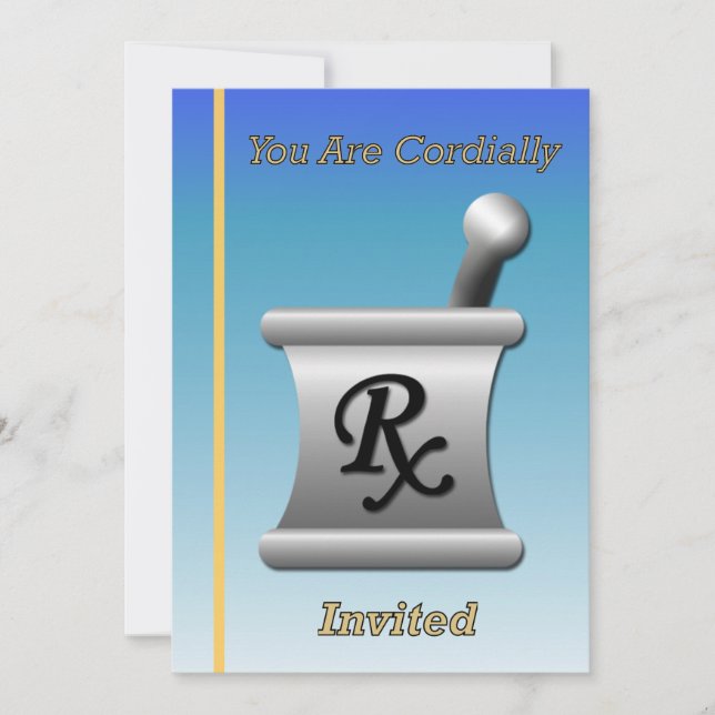 Invitación a la jubilación de los farmacéuticos (Anverso)