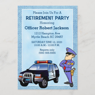 Invitación a la jubilación de los oficiales de pol