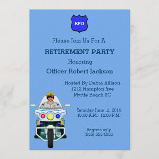 Invitación a la jubilación de los oficiales de pol