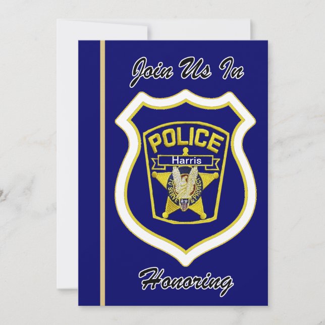 Invitación a la jubilación de los policías (Anverso)