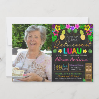 Invitación a la jubilación de Luau