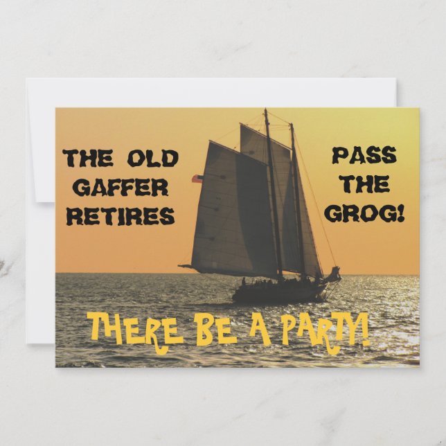 Invitación a la jubilación de un marinero (Anverso)