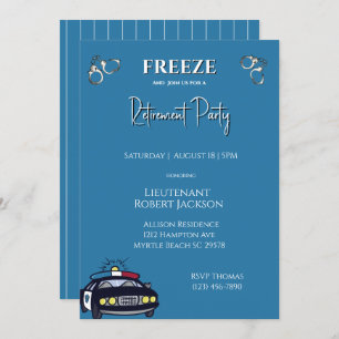 Invitación a la jubilación de un oficial de policí