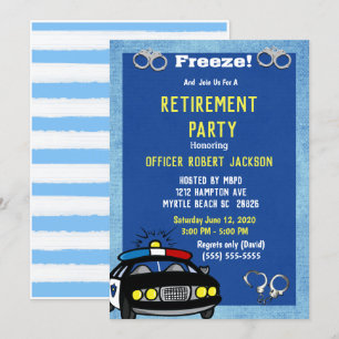 Invitación a la jubilación de un oficial de policí