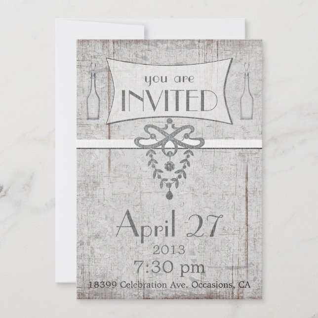 Invitación a la jubilación de ungüentos de época (Anverso)