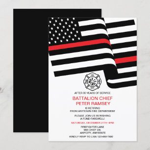 Invitación a la jubilación del bombero