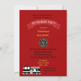 Invitación a la Jubilación del Jefe de Bomberos/Bo
