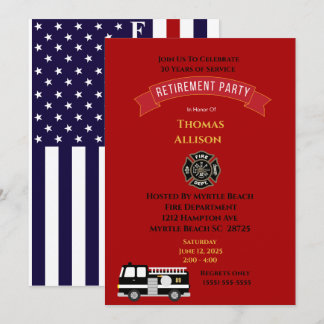 Invitación a la Jubilación del Jefe de Bomberos/Bo
