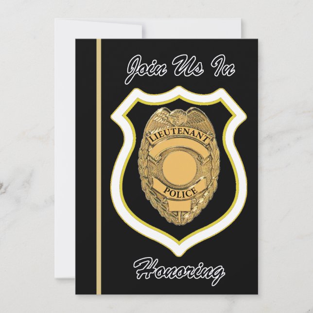 Invitación a la Jubilación del Teniente de Policía (Anverso)