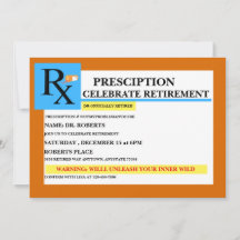 Invitación a la jubilación divertida | Cualquier c