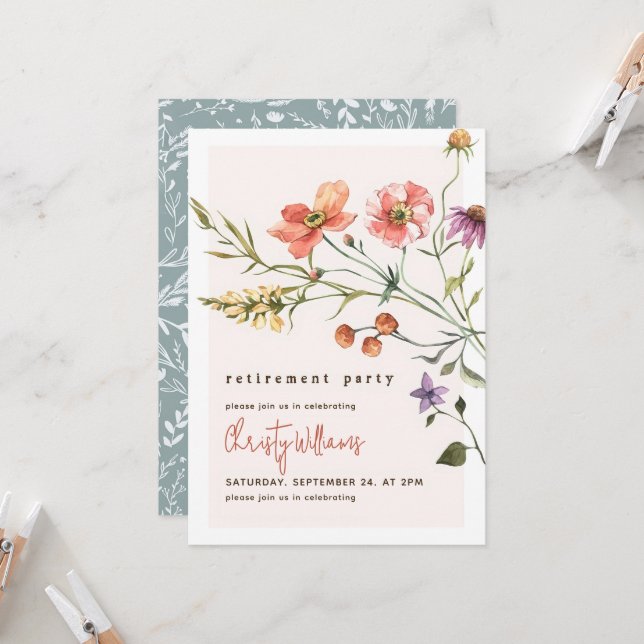 Invitación a la jubilación Fiesta de jardín, Jubil (Anverso/Reverso In Situ)