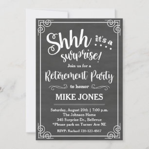 Invitación a la jubilación, Fiesta sorpresa de jub