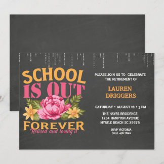 Invitación a la jubilación floral del profesor de 