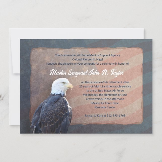 Invitación a la Jubilación Militar Eagle (Anverso)
