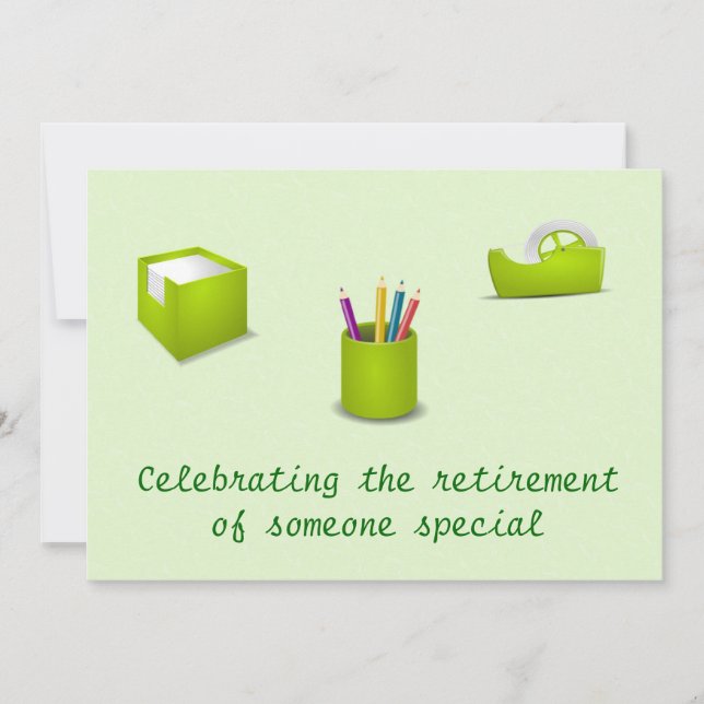 Invitación a la jubilación para el secretario de o (Anverso)