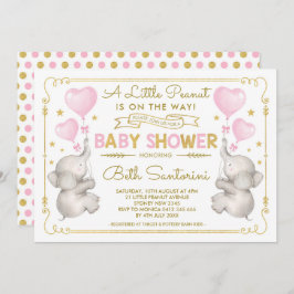 Invitación a la jungla Chica Baby Shower Elephant 