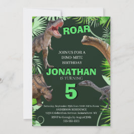 Invitación a la jungla de los dinosaurios del mund