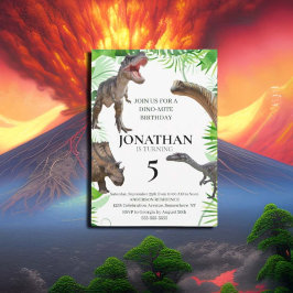 Invitación a la jungla de los dinosaurios jurásico