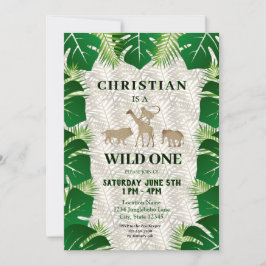 Invitación a la jungla Safari de cumpleaños de Wil