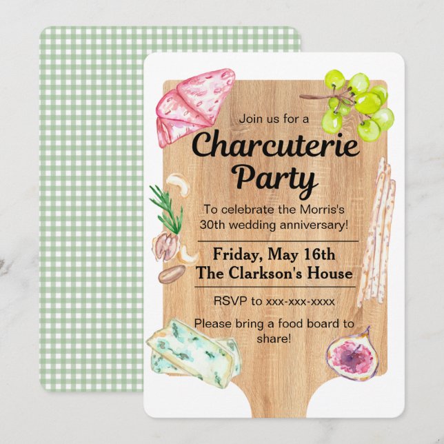 Invitación a la Junta de Comida de los Charcuterio (Anverso / Reverso)