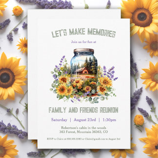 Invitación a la Lavanda de Sunflower, Reunión Fami