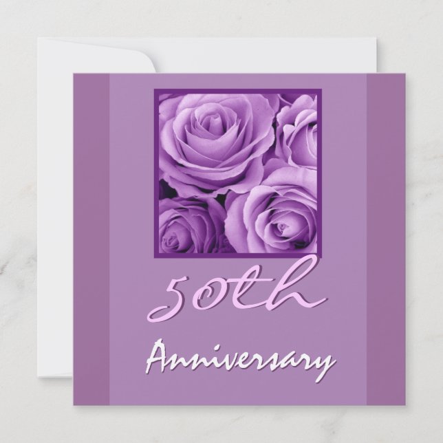 Invitación a la Lavanda Rosa morado (Anverso)