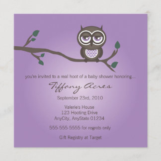 Invitación a la lechuza púrpura