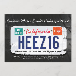 Invitación a la licencia de California por 16 cump