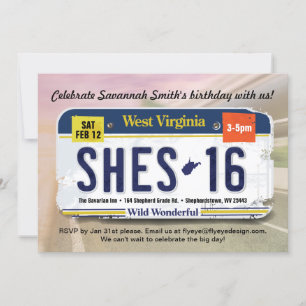 Invitación a la licencia de cumpleaños número 16 d