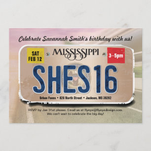 Invitación a la licencia de Misisipi por el día 16