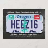 Invitación a la licencia Oregon por 16 cumpleaños 