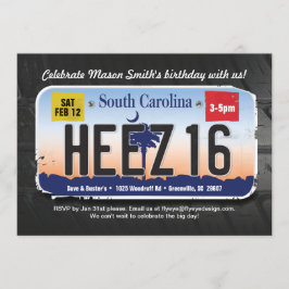 Invitación a la licencia por 16 cumpleaños de Caro