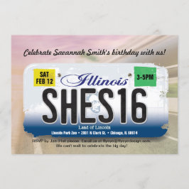 Invitación a la licencia por cumpleaños número 16 