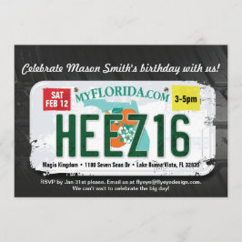 Invitación a la licencia por cumpleaños número 16 