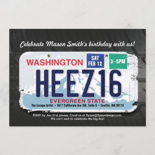 Invitación a la licencia Washington por 16 años de